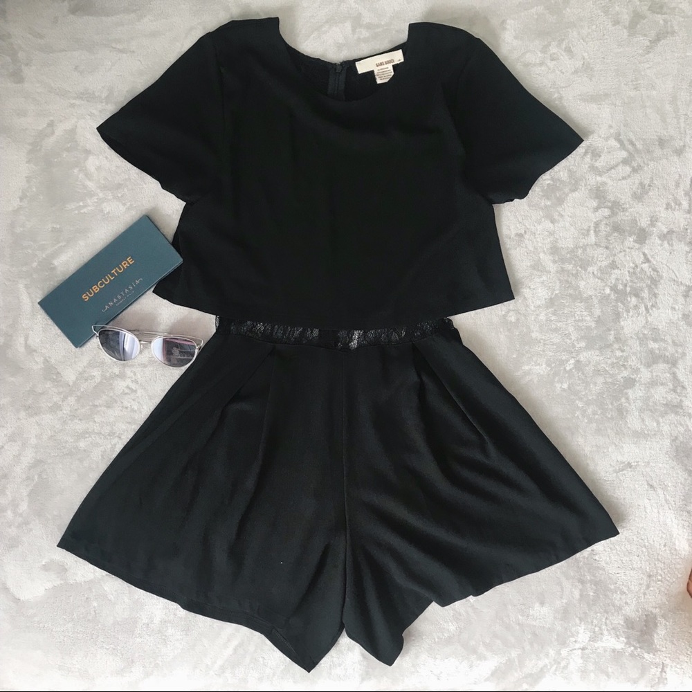 Sans Souci black lace romper